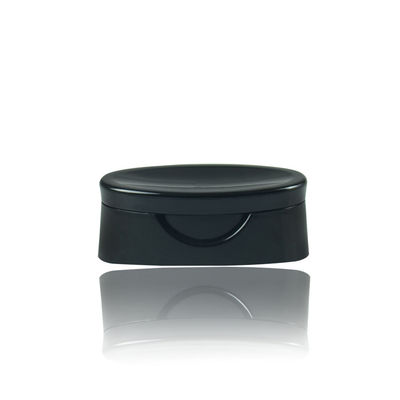 24/400 de tampão preto de Flip Top Cosmetic Plastic Bottle para o champô