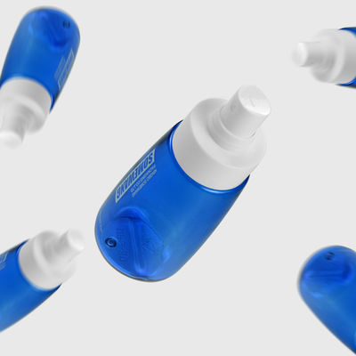 Garrafa cosmética azul de 30ml 60ml 80ml PETG