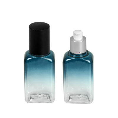 garrafas plásticas vazias do quadrado de 60ml 100ml 120ml para a garrafa do soro da loção com bomba