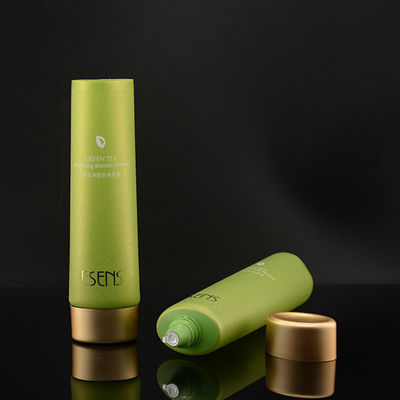 tubo de centrifugador reusável do tubo do creme da mão do gel 60ml cosmético de 38mm com o tampão de parafuso dourado