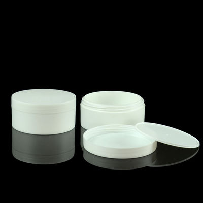 O cosmético biodegradável branco luxuoso dobro do frasco 50g 100g 150g do creme dos PP da parede range o ODM