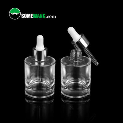 recipiente do óleo 50ml essencial em volta da garrafa de alumínio de vidro do soro do olho do conta-gotas
