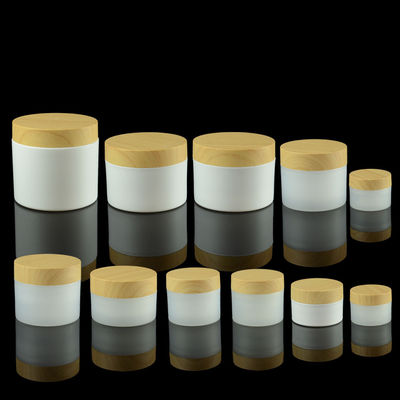10g 20g 30g PP desnatam o frasco que empacota os recipientes cosméticos de bambu da tampa do creme do olho do OEM