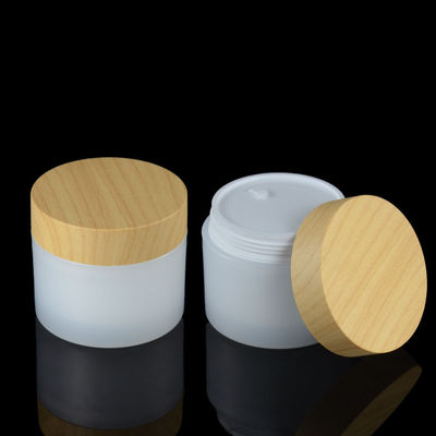 10g 20g 30g PP desnatam o frasco que empacota os recipientes cosméticos de bambu da tampa do creme do olho do OEM
