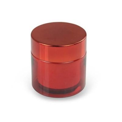 O plástico cosmético luxuoso do ANIMAL DE ESTIMAÇÃO da dupla camada 50ml range recipientes cosméticos do ANIMAL DE ESTIMAÇÃO UV do chapeamento