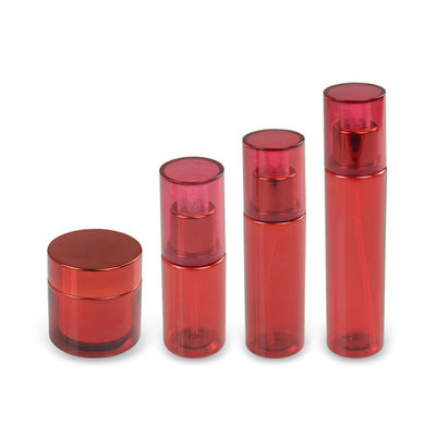 O plástico cosmético luxuoso do ANIMAL DE ESTIMAÇÃO da dupla camada 50ml range recipientes cosméticos do ANIMAL DE ESTIMAÇÃO UV do chapeamento