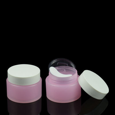 Máscara plástica livre de creme do creme do olho do frasco BPA PP da parede do dobro do OEM 100g com colher