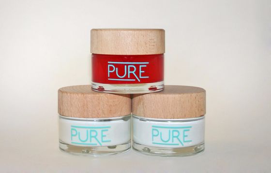 Os cosméticos personalizados de 30ml 50ml PETG desnatam o frasco vazio com tampa galvanizada