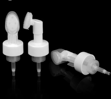lavagem da cara do silicone da escova de garrafa da espuma de 43mm com a bomba facial da escova do limpador da escova
