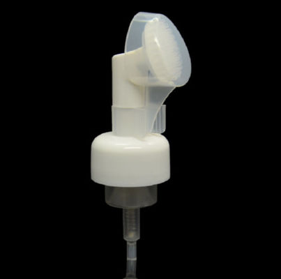 lavagem da cara do silicone da escova de garrafa da espuma de 43mm com a bomba facial da escova do limpador da escova