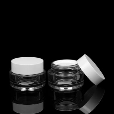 dos frascos pesados do creme da parede de 50ml PETG frascos de empacotamento cosméticos da loção com tampas