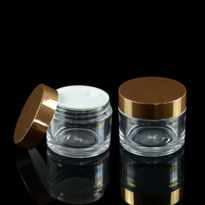creme de cara cosmético do frasco do ABS PETG do soro 50ml com tampa galvanizada