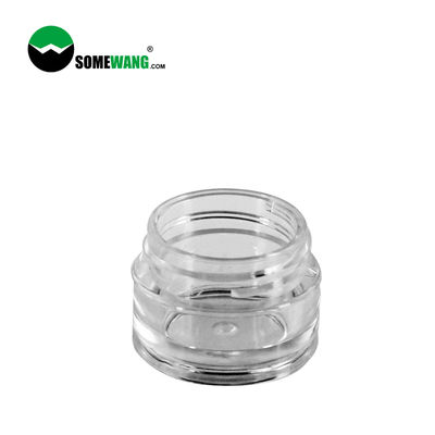 frasco cosmético plástico do ANIMAL DE ESTIMAÇÃO redondo claro grosso da parede 8ml que empacota a tampa preta para o creme do olho