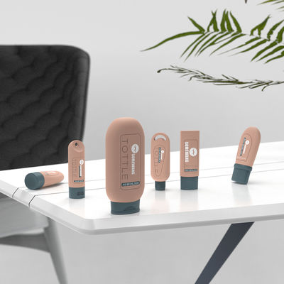 garrafa personalizada de cabeça para baixo do Sanitizer da mão do PE 60ml com Flip Top Lid