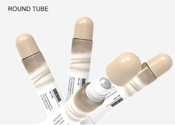 rolo plástico de 35ml 50ml 100ml único no empacotamento dos cosméticos dos cuidados com a pele dos tubos