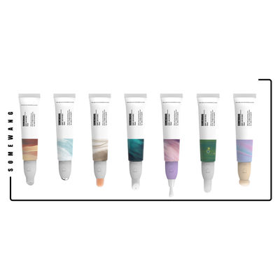 os tampões de parafuso 15ml escovam o tubo de empacotamento cosmético do recipiente do tubo principal do brilho do bordo