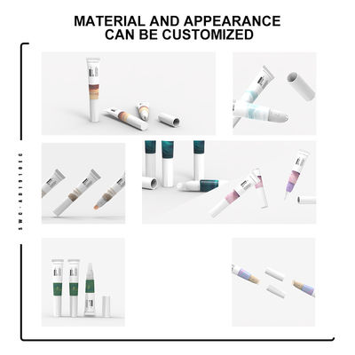 os tampões de parafuso 15ml escovam o tubo de empacotamento cosmético do recipiente do tubo principal do brilho do bordo