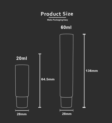 tubo plástico D28mm de 60ml ABL com o bocal afiado para o dentífrico dos produtos dos cuidados pessoais