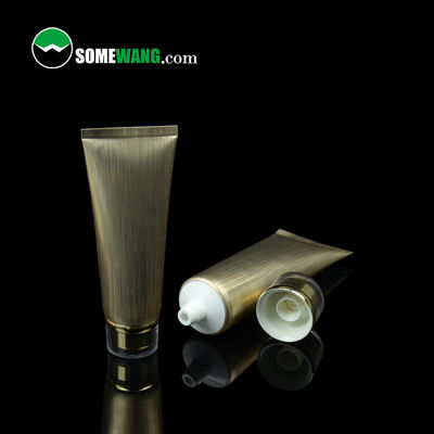 tubo dourado plástico de 100ml ABL para o condicionador de cabelo facial do limpador
