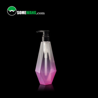 a garrafa Rhombic feita sob encomenda do cilindro de 300ml/500ml/750ml PETG ajusta-se para o champô
