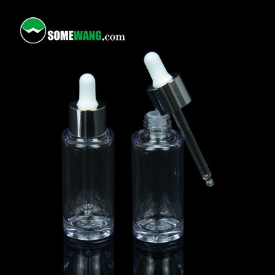 Garrafa de óleo essencial vazia da garrafa 10ml 30ml 40ml do conta-gotas de PETG com o conta-gotas do tubo do aperto
