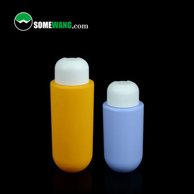 Ombro liso personalizado do HDPE da cor em volta do empacotamento cosmético da loção da garrafa inferior 300ml 400ml