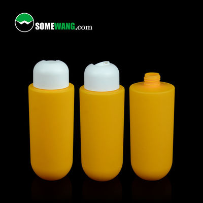 Ombro liso personalizado do HDPE da cor em volta do empacotamento cosmético da loção da garrafa inferior 300ml 400ml